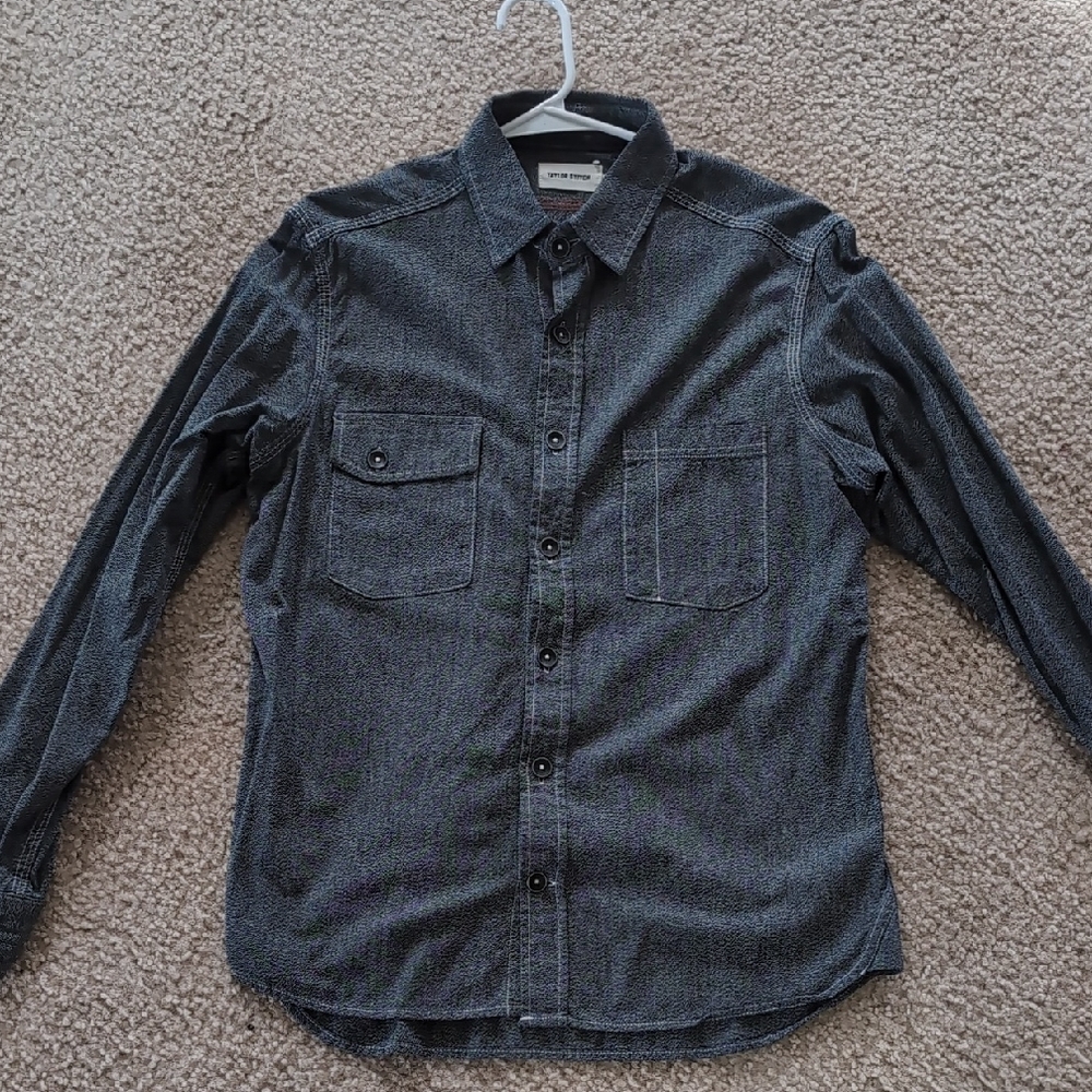 Taylor Stitch Dark Gray Button-Down Shirt - 40 Medium